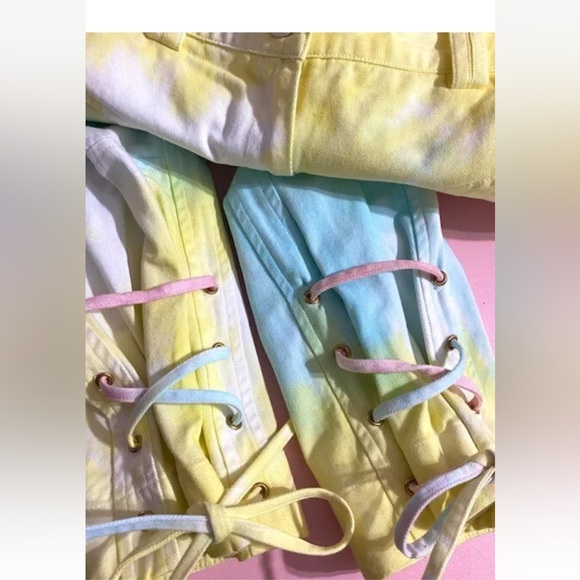 Love Shack Fancy (Jeans) Pants Tao (pastel) Radical Tie dye EUC - Picture 10 of 15